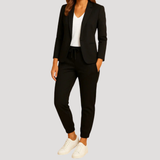 Klara | Damen Hosenanzug Blazer Set Zweiteiler – Schwarz