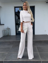 Elegantes zweiteiliges Set für Damen – Weiß