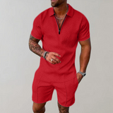 Konstantin | Herren Polo Shorts Set – Rot