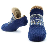 Zailora - Plüschgefütterte Grip-Socken – Blau