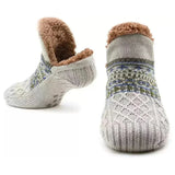 Zailora - Plüschgefütterte Grip-Socken – Grau