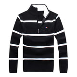 Maddox - herrenpullover mit kragen – Schwarz