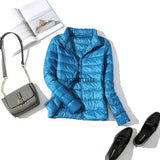 Ultraleichte, wasserdichte herbst-entendaunenjacke für damen – warm und stylisch – Grün