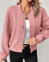 Sophia | Strukturierte Strickjacke für elegante Looks – Rosa