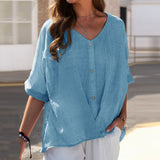 Lässige Bluse für den Sommer - Klarita – Blau
