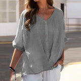 Lässige Bluse für den Sommer - Klarita – Grau