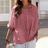 Lässige Bluse für den Sommer - Klarita – Rosa
