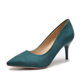 Klassische spitze High Heels | Veganes Premium-Material | Nude Stiletto – Grün