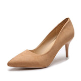 Klassische spitze High Heels | Veganes Premium-Material | Nude Stiletto – Khaki