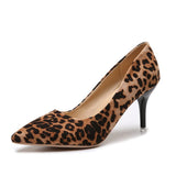 Klassische spitze High Heels | Veganes Premium-Material | Nude Stiletto – Panther