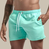 Premium Herren Schwimmshorts schnelltrocknend und basic – Türkis