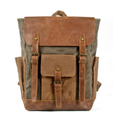 GRANADA | Vintage Laptop-Rucksack – Armee-grün