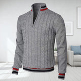 Herren pullover mit zopfmuster - holger – Grau