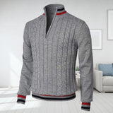 Orion – trendiger gestrickter herrenpullover – Grau