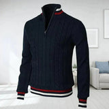 Orion – trendiger gestrickter herrenpullover – Schwarz