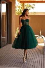 Schwarzes Bustierkleid | Tüll | Dramatisch und Elegant – Vert
