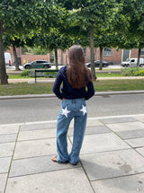 Baggy Jeans mit Sternchen | Hohe Taille | Streetwear und Original – Weiß