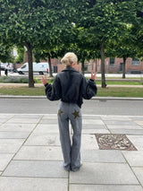 Baggy Jeans mit Sternchen | Hohe Taille | Streetwear und Original – Khaki