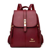 Damen Rucksack Elegant – Business Rucksack für Büro, Reisen & Alltag – Burgunderrot