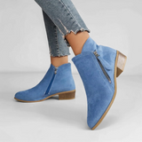 Zeitlose Blockabsatz-Stiefeletten - Mila – Blau