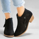 Zeitlose Blockabsatz-Stiefeletten - Mila – Schwarz