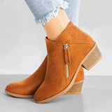 Zeitlose Blockabsatz-Stiefeletten - Mila – Orange