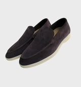 Dino - Comy Business Leder Slipper für Männer – Dunkelbraun