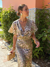 CLARANDRA™ - MIDI-KLEID IN KUPFER – Kupfer