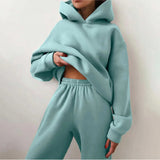 Casual Vintage Oversized Trainings- & Jogginganzug für Damen | Perfekt für lässige Tage – Hellblau