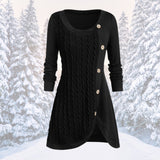 Arlene - Warmes und elegantes Pulloverkleid – Schwarz