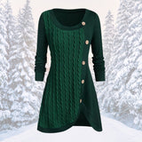 Arlene - Warmes und elegantes Pulloverkleid – Grün