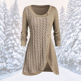 Arlene - Warmes und elegantes Pulloverkleid – Beige