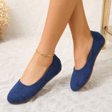 Liselotte | Damen Ballerinas Slip-On Runde Kappe – Königsblau