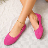 Liselotte | Damen Ballerinas Slip-On Runde Kappe – Fuchsia