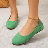 Liselotte | Damen Ballerinas Slip-On Runde Kappe – Grün