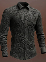 Levi - Vintage Gothic Herrenhemd – Schwarz