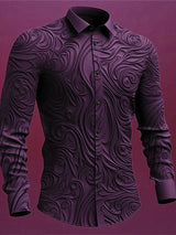 Levi - Vintage Gothic Herrenhemd – Lila