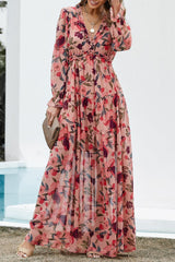 Zelie – Verspieltes Maxikleid mit Lagen und Rüschen – Rosa