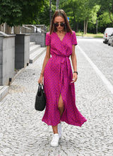 Blaze – Stilvolles Wickelkleid – Rosa