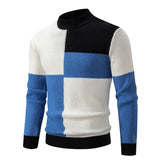 LUKAS | ELEGANTER WINTERPULLOVER – Hellblau / Weiß