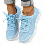 Ava - Orthopädische Damen-Sneaker mit Spitze und Softsohle – Blau