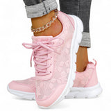 Ava - Orthopädische Damen-Sneaker mit Spitze und Softsohle – Pink