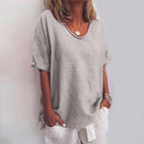 Ruby | Fledermausärmel Bluse – Grau