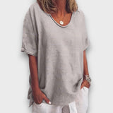 Ilyana – Schlichte Oversize-Bluse für jeden Tag – Grau