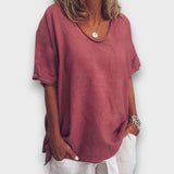 Ilyana – Schlichte Oversize-Bluse für jeden Tag – Rosa