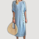 Ashly – Elegantes Midikleid – Blau