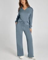Madeleine | Elegante Zweiteilige Set – Blau