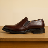 Bellmoor™ Klassischer Chelsea Loafer aus PU-Leder mit Mahagoni-Finish und Rutschfester Sohle – Braun