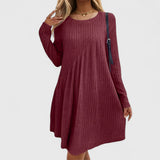 Chelsea | Elegantes Komfortkleid – Rot