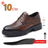 Gregor™ - Lässige Herrenschuhe | +8CM +10CM – Braun mit Löchern